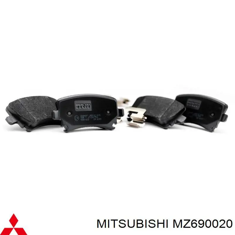 MZ690020 Mitsubishi колодки тормозные передние дисковые