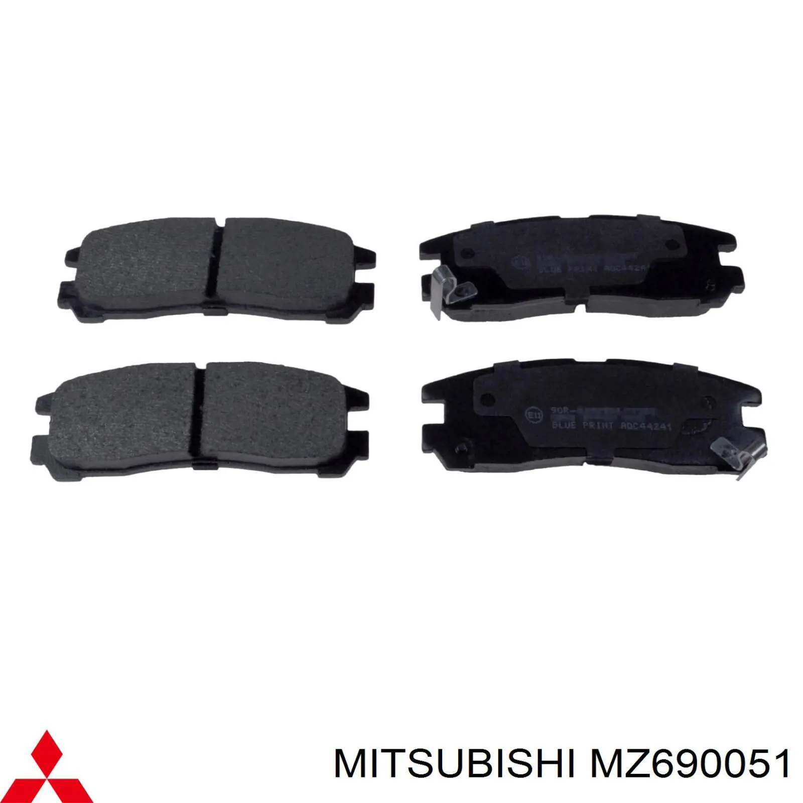 MZ690051 Mitsubishi задние тормозные колодки