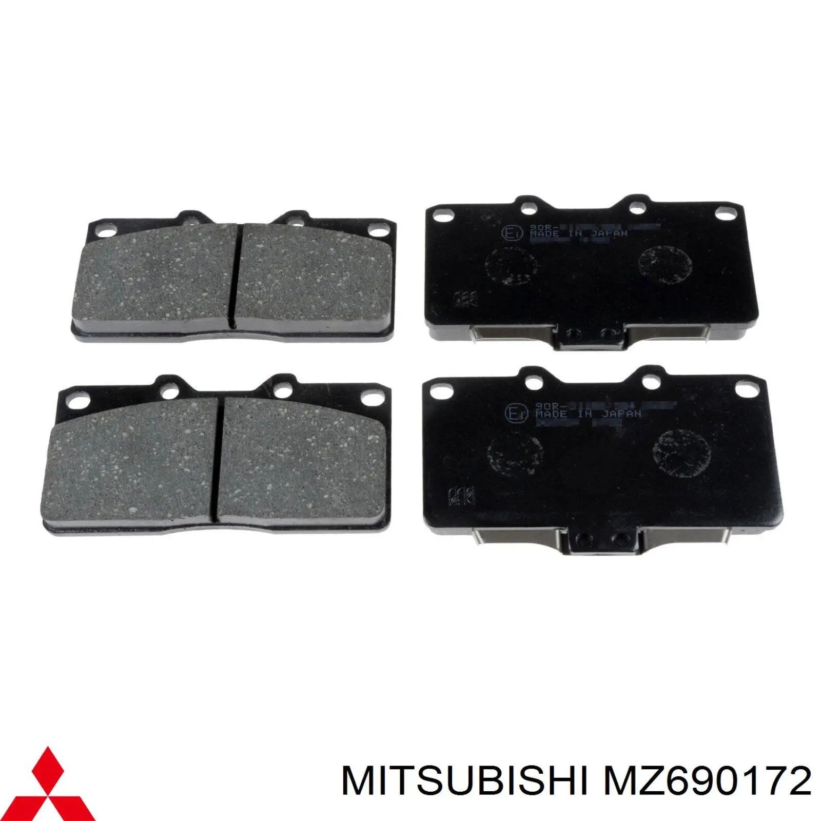 Передние тормозные колодки MZ690172 Mitsubishi