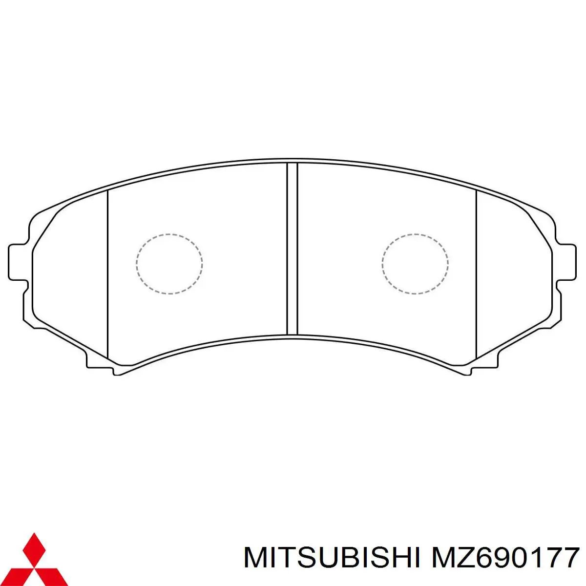 MZ690177 Mitsubishi колодки тормозные передние дисковые