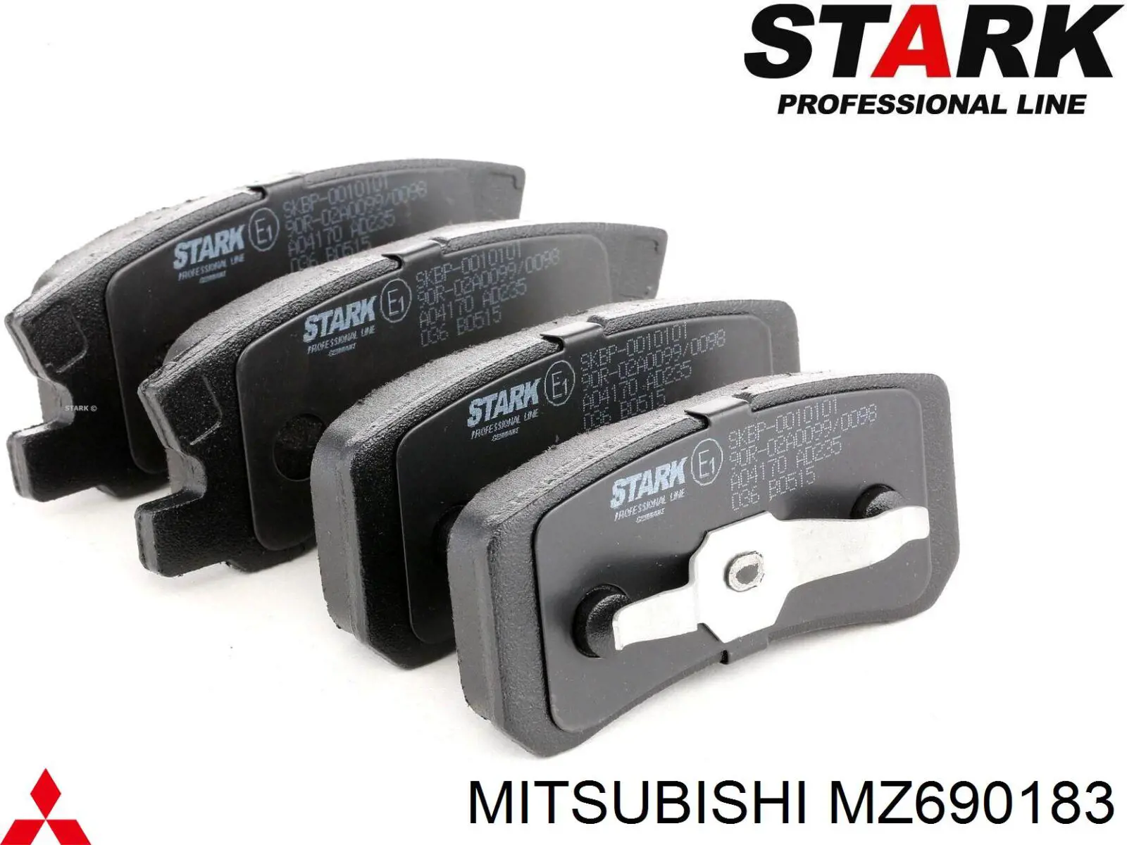 Купить MZ690183 Mitsubishi Колодки тормозные задние, дисковые