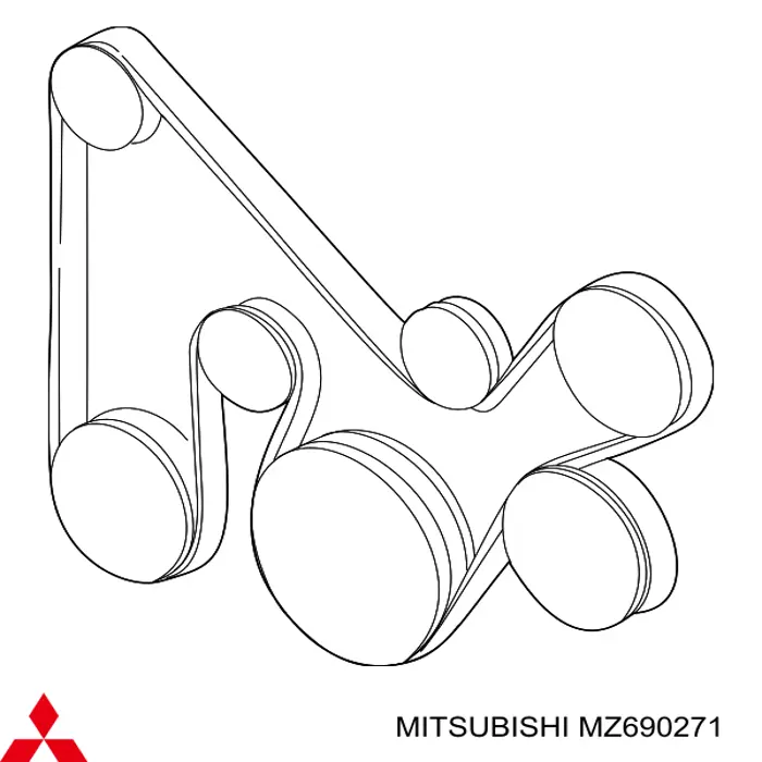 MZ690271 Mitsubishi ремень генератора