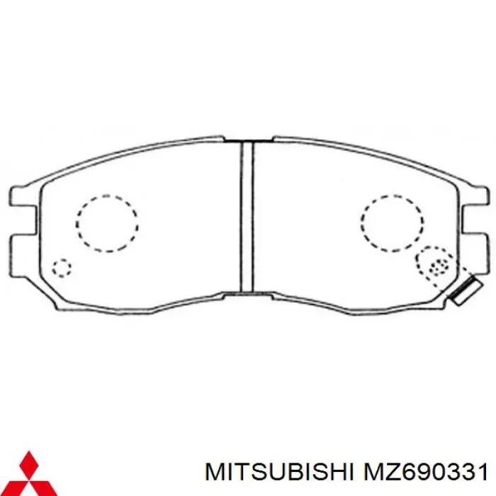 MZ690331 Mitsubishi Колодки передние