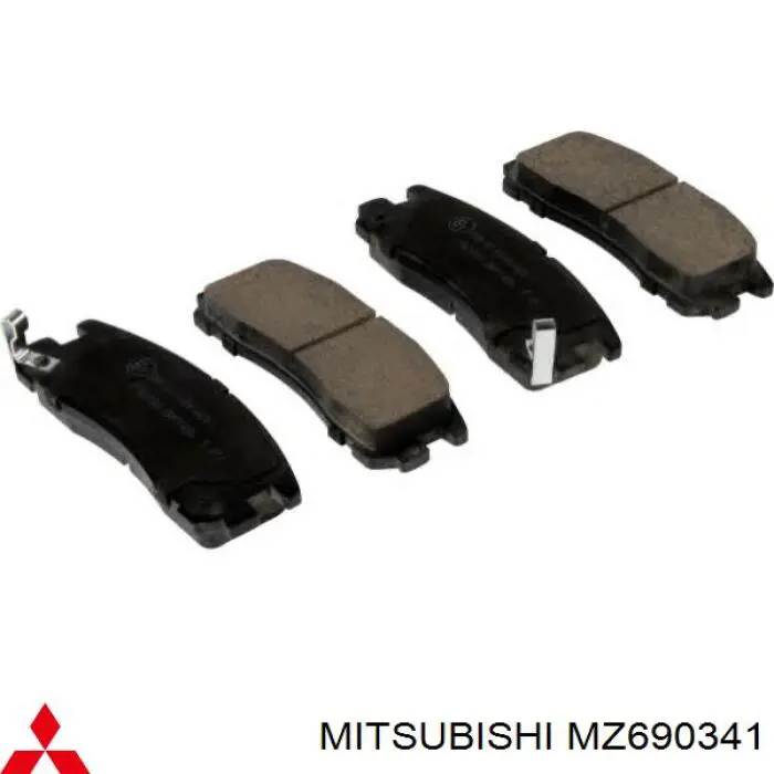 MZ690341 Mitsubishi колодки тормозные задние дисковые