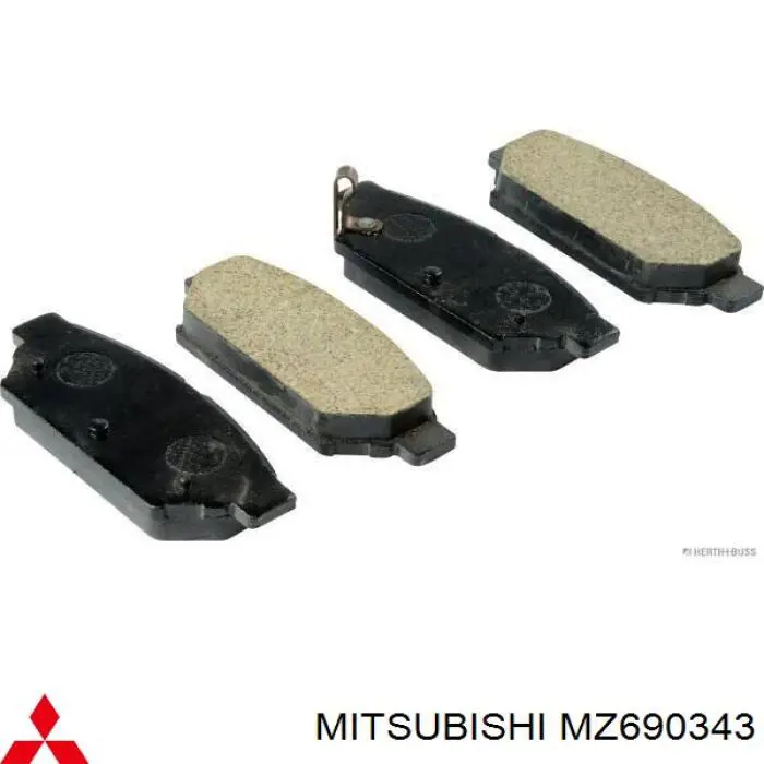Купить MZ690343 Mitsubishi Колодки тормозные задние, дисковые