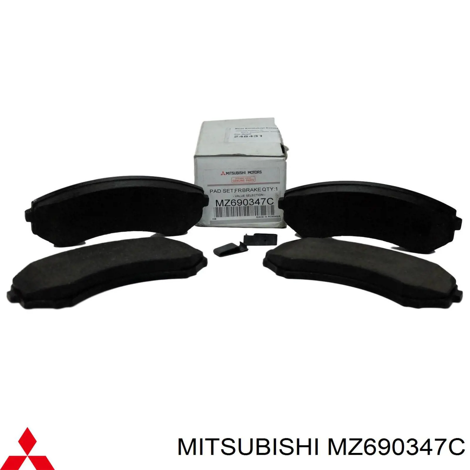 Передние тормозные колодки MZ690347C Mitsubishi