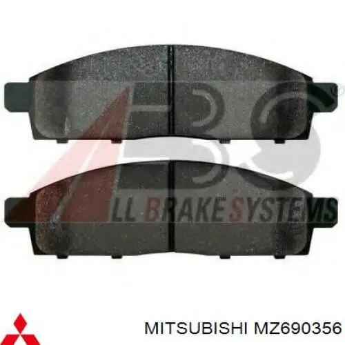 MZ690356 Mitsubishi sapatas do freio dianteiras de disco