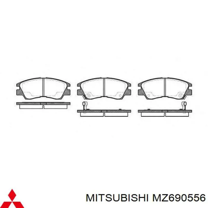 Передние тормозные колодки MZ690556 Mitsubishi