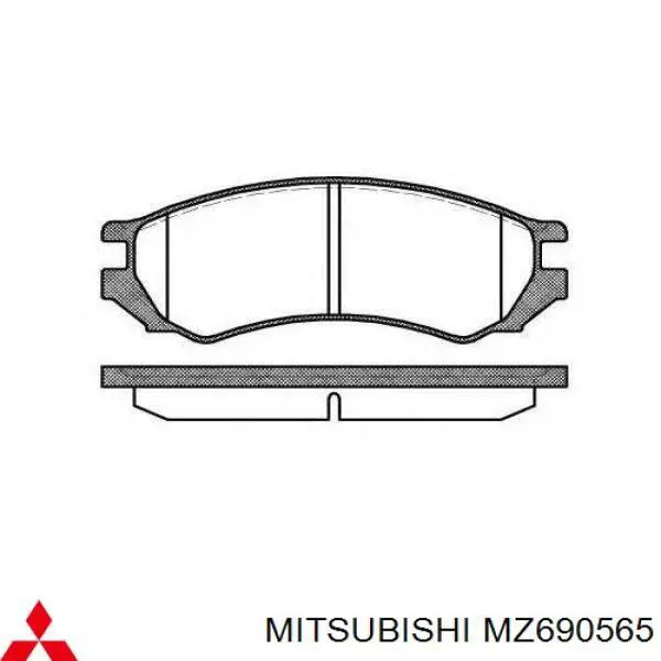 Передние тормозные колодки MZ690565 Mitsubishi