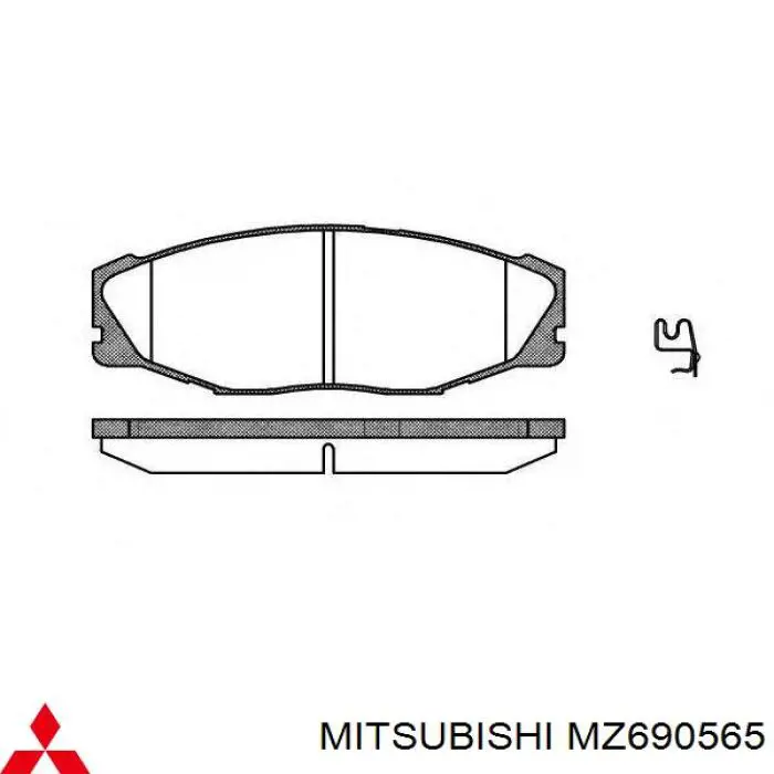 Колодки Mitsubishi MZ690565 цена, от 34.32 USD