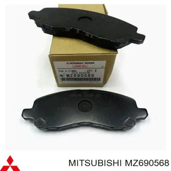 Sapatas do freio dianteiras de disco Mitsubishi MZ690568 preço, a partir de 58,04 USD
