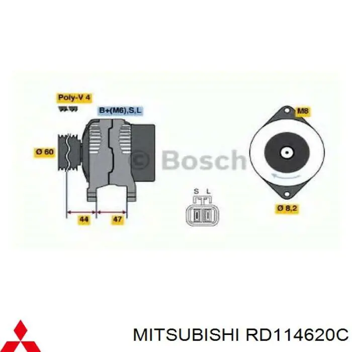 RD114620C Mitsubishi генератор