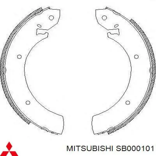 Задние барабанные колодки SB000101 Mitsubishi