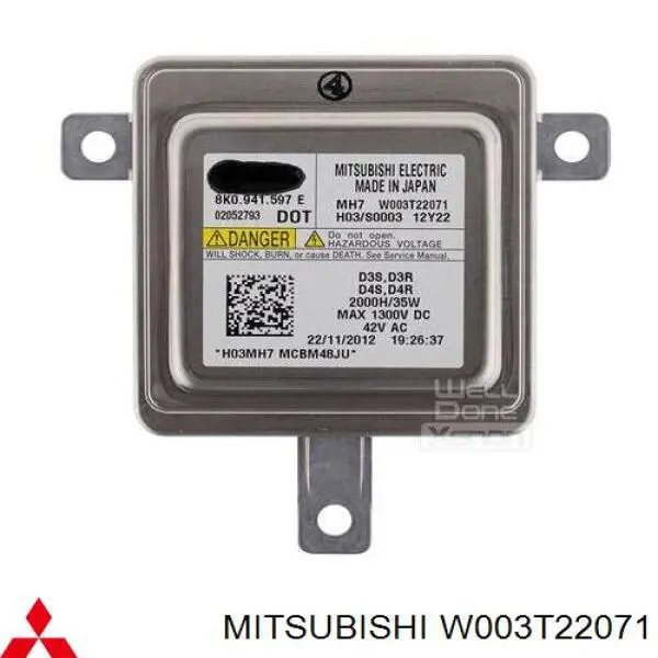 W003T22071 Mitsubishi xénon, unidade de controlo