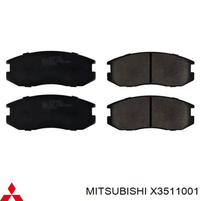 X3511001 Mitsubishi колодки тормозные передние дисковые