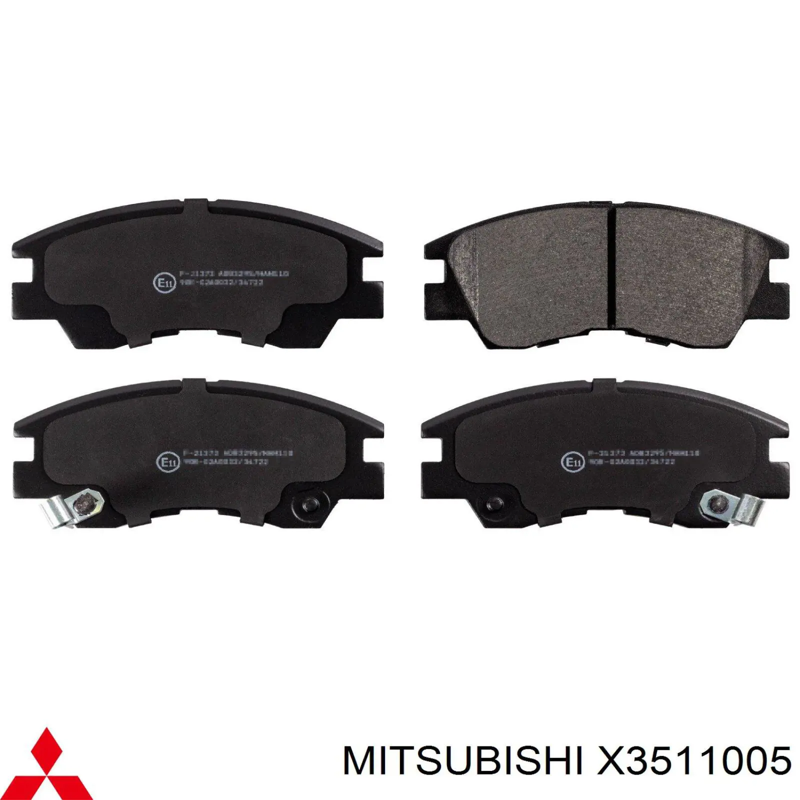 Передние тормозные колодки X3511005 Mitsubishi