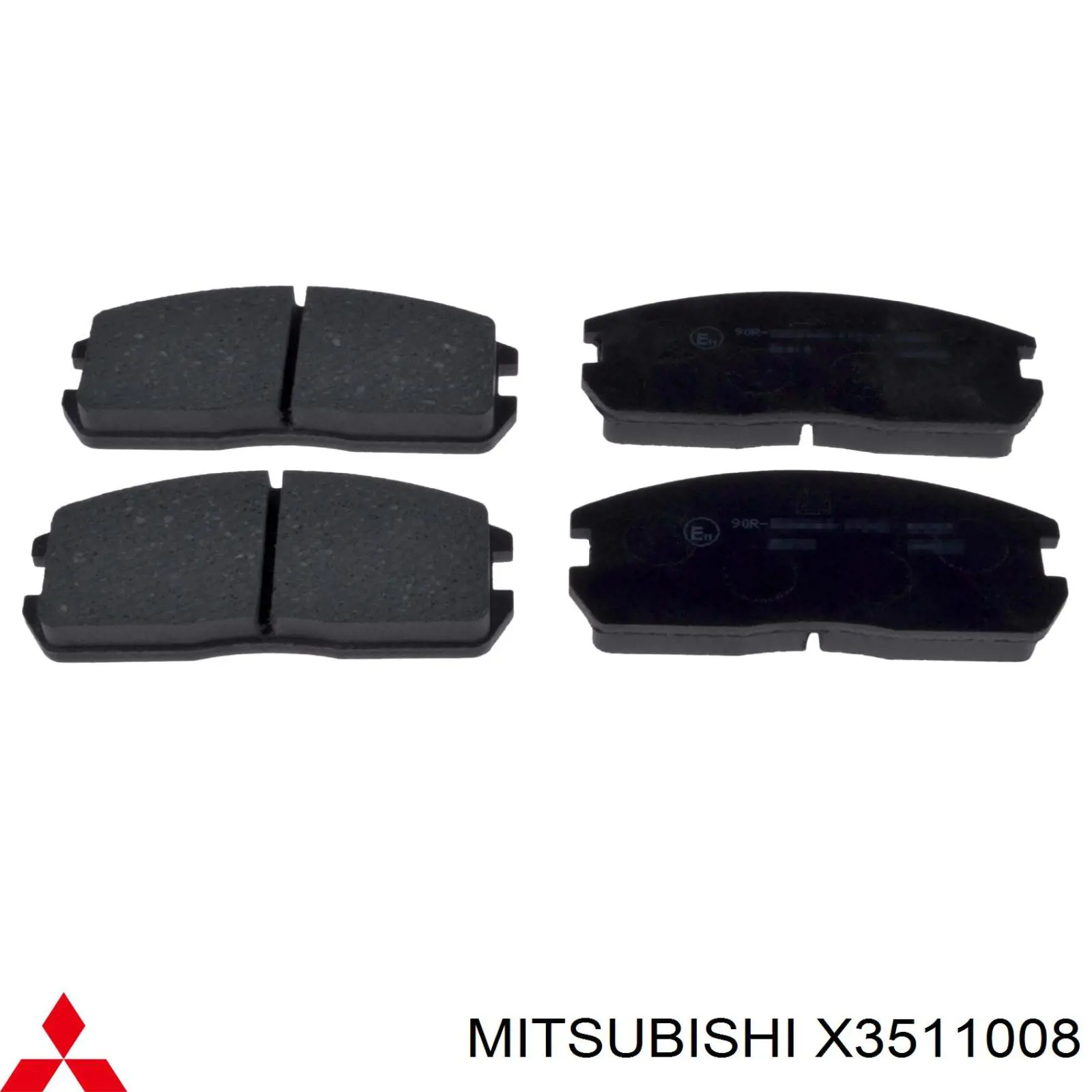 X3511008 Mitsubishi колодки тормозные передние дисковые