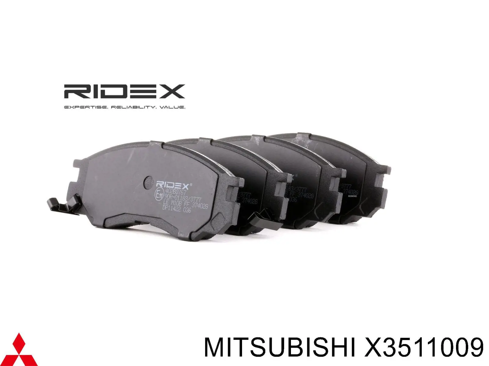 Купить X3511009 Mitsubishi Колодки тормозные