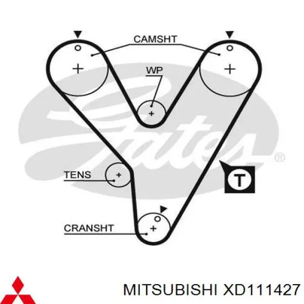 Ремень ГРМ XD111427 Mitsubishi