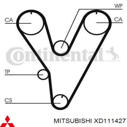 Correa distribucion XD111427 Mitsubishi