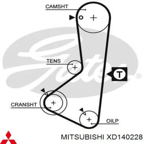 Ремень ГРМ XD140228 Mitsubishi