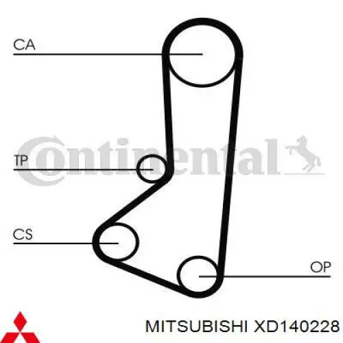 Correa distribucion XD140228 Mitsubishi