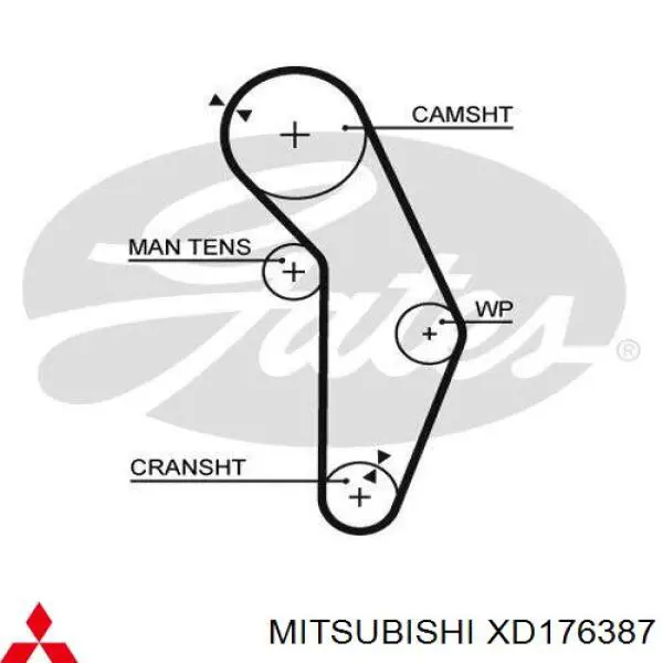 XD176387 Mitsubishi ремень грм
