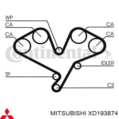 Ремень ГРМ XD193874 Mitsubishi