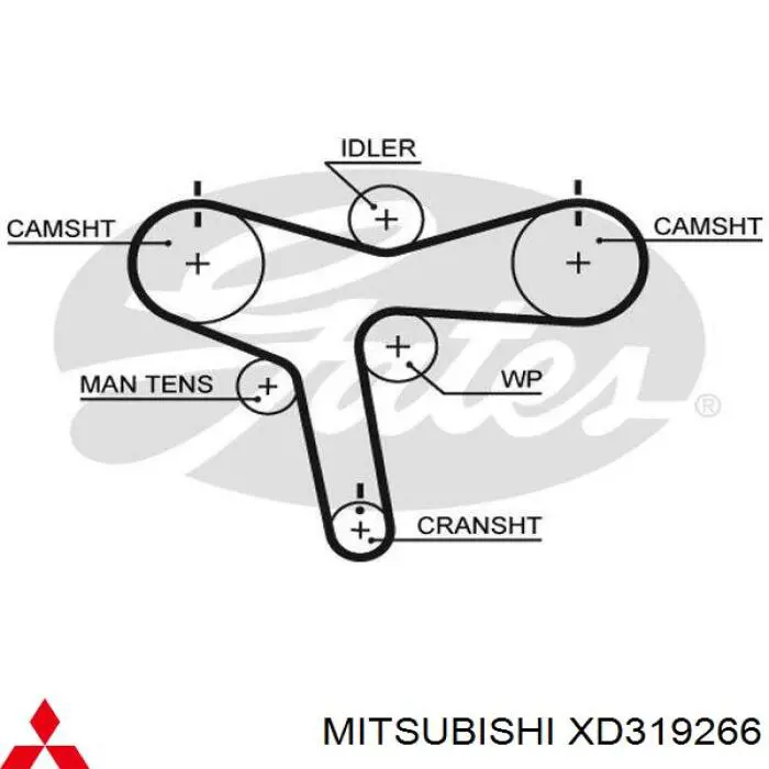 Ремень ГРМ XD319266 Mitsubishi