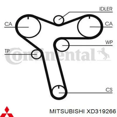 Correa distribucion XD319266 Mitsubishi