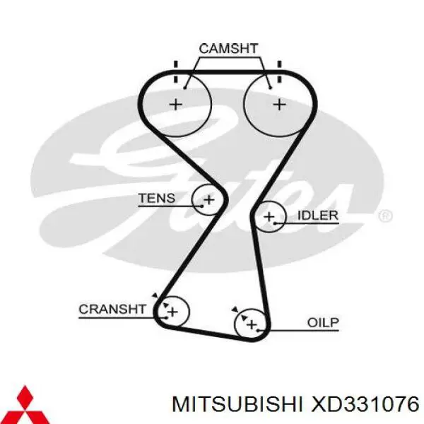 Ремень ГРМ XD331076 Mitsubishi