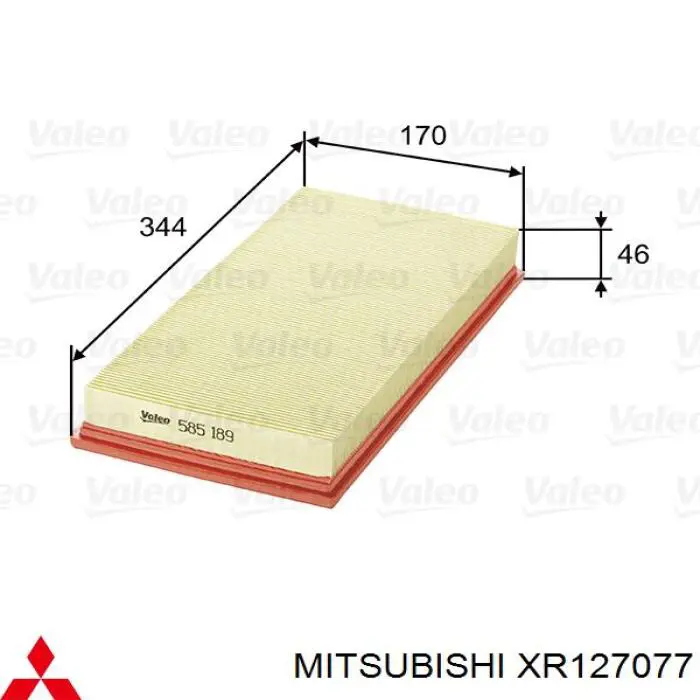 Воздушный фильтр XR127077 Mitsubishi