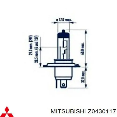 Купить Z0430117 Mitsubishi Лампочка ксеноновая