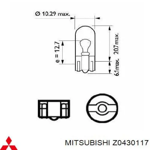 Лампочка ксеноновая MS820089 Mitsubishi