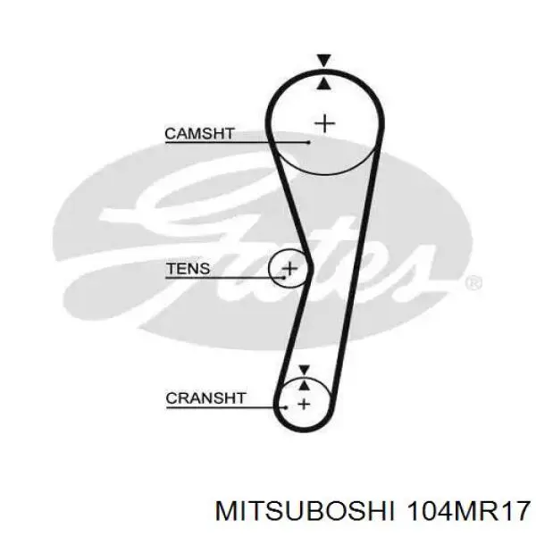 104MR17 Mitsuboshi ремень грм