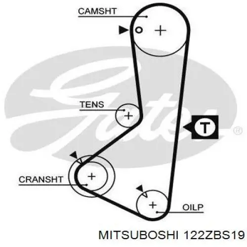 122ZBS19 Mitsuboshi Ремень двигателя