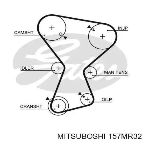 Ремень ГРМ 157MR32 Mitsuboshi
