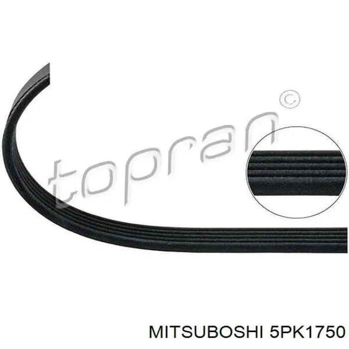 Correa trapezoidal 5PK1750 Mitsuboshi