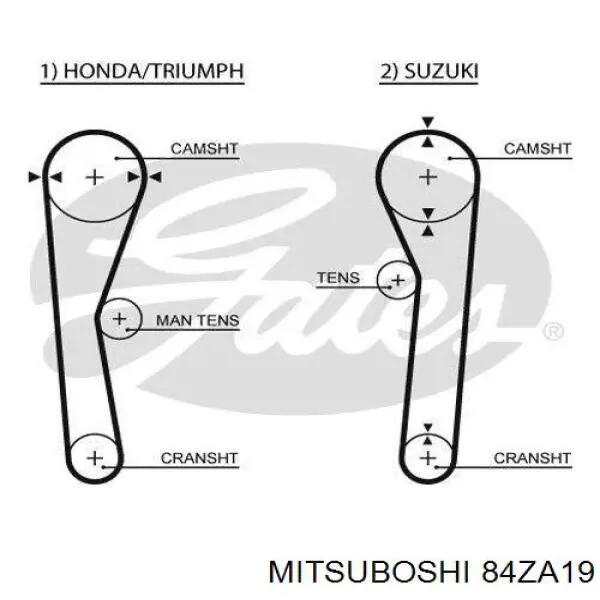 Ремень ГРМ 84ZA19 Mitsuboshi
