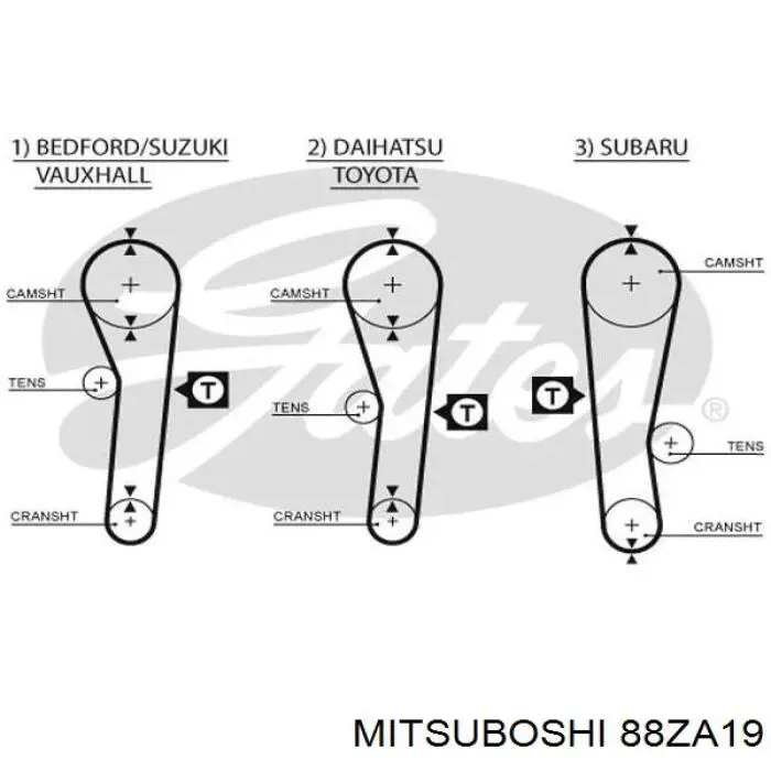 88ZA19 Mitsuboshi ремень грм