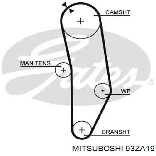 Ремень ГРМ 93ZA19 Mitsuboshi