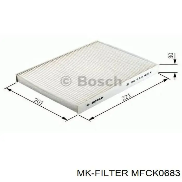Фильтр воздушный отопителя MK Filter MFCK0683 цена, от 5.83 USD