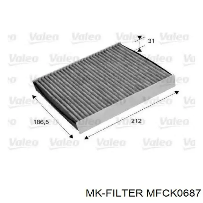 Фильтр салона MFCK0687 MK Filter