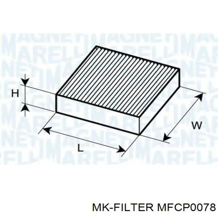 Фильтр салона MFCP0078 MK Filter