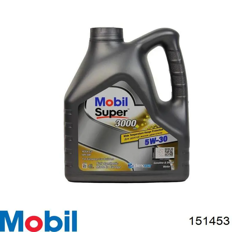 Моторное масло Mobil Super 3000 XE 5W-30 Синтетическое 4л (151453)