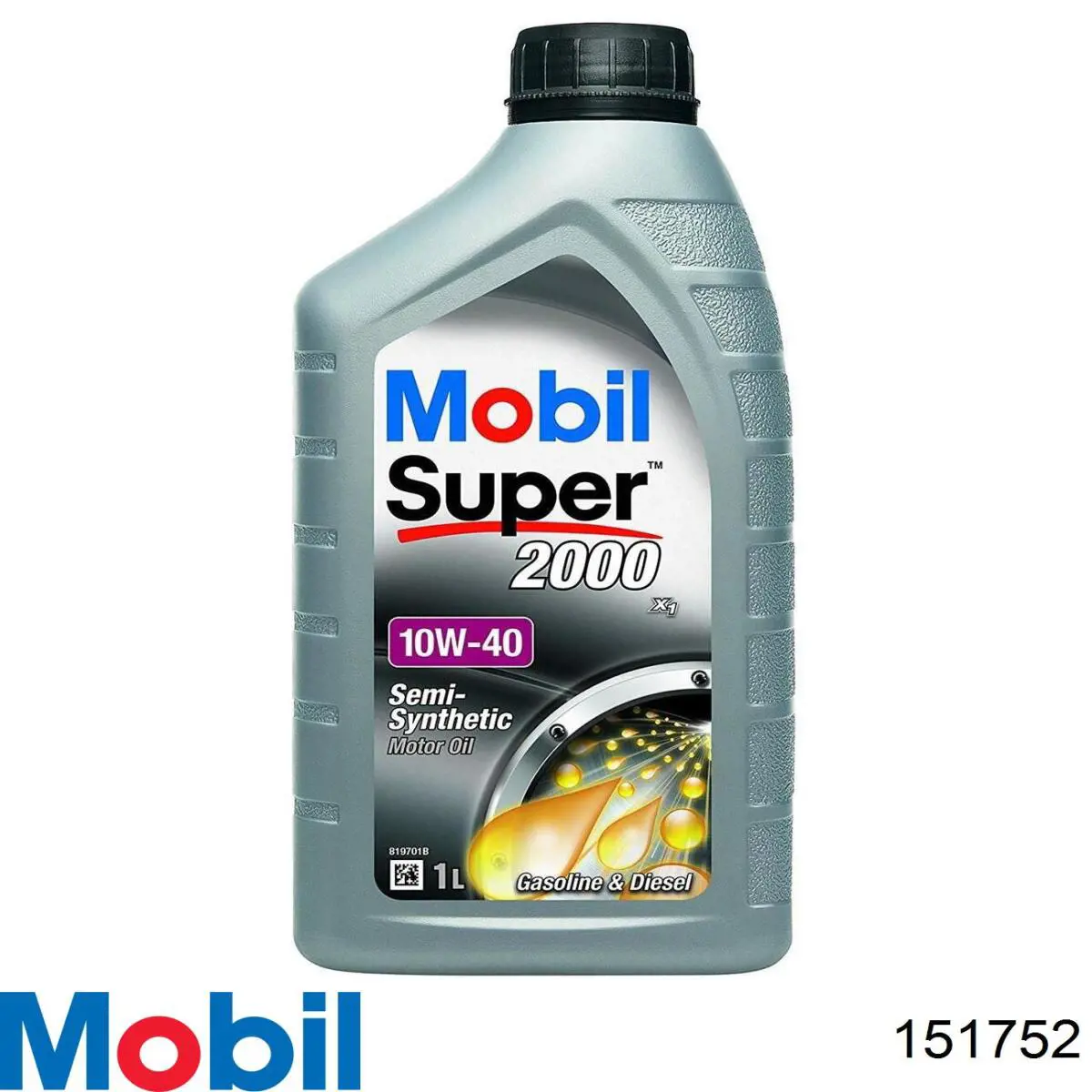Моторное масло Mobil SUPER 2000 X1 Diesel 10W-40 Полусинтетическое 4л (151752)
