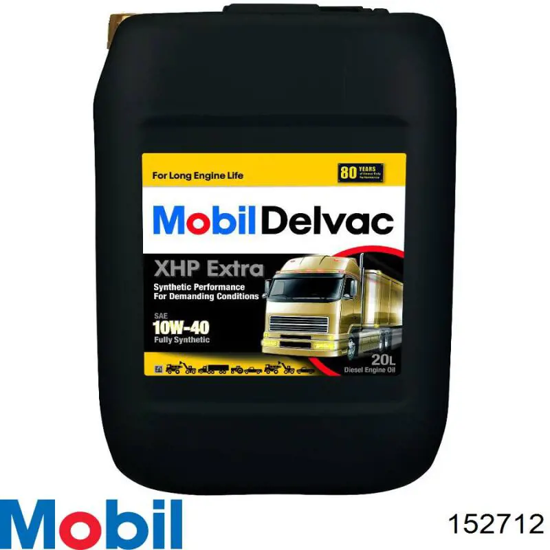 Моторное масло Mobil Delvac XHP Extra 10W-40 Синтетическое 20л (152712)