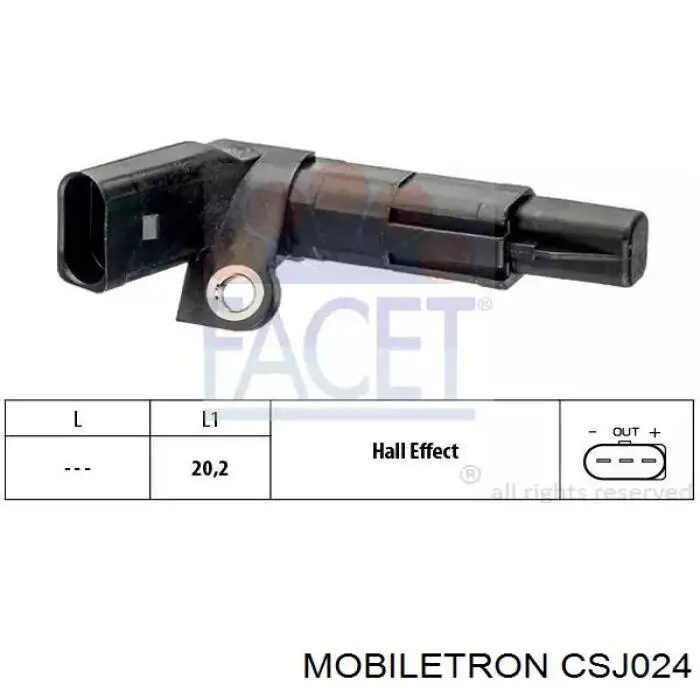 CSJ024 Mobiletron sensor de posição (de revoluções de cambota)