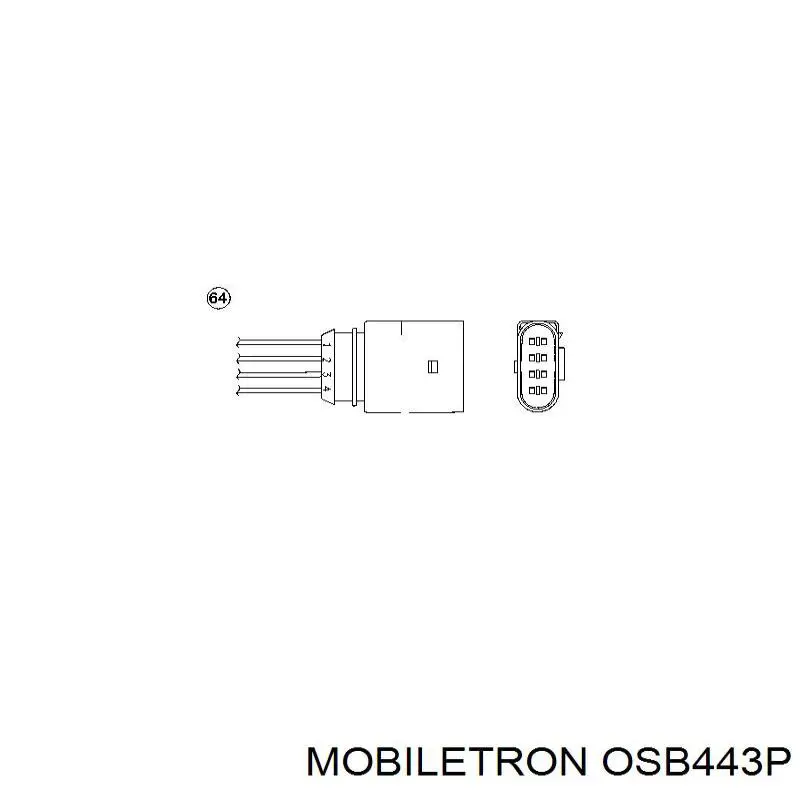 OSB443P Mobiletron Лямбда-зонд, датчик кислорода до катализатора