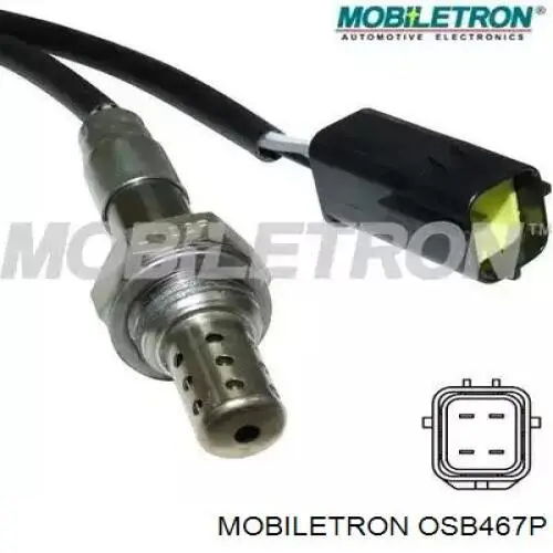 OSB467P Mobiletron sonda lambda, sensor de oxigênio até o catalisador